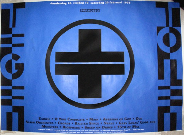 Tegentonen Festival poster, Paradiso, Amsterdam, February 1993.
